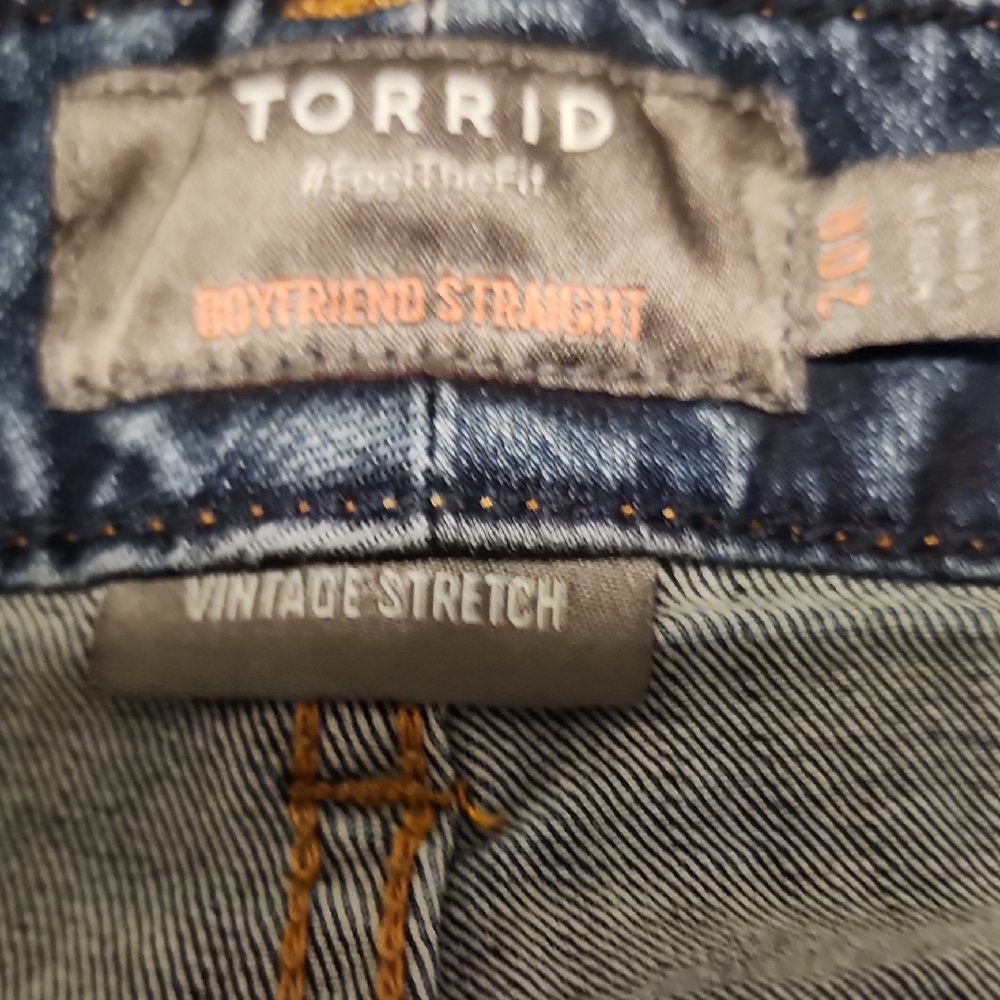 Torrid Vintage Stretch Boyfriend Jeans - Dark Blue